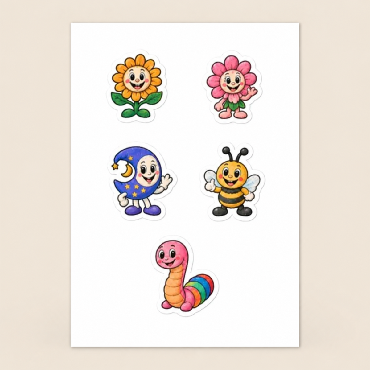 Daycare Friends Kiss-Cut Sticker Sheet