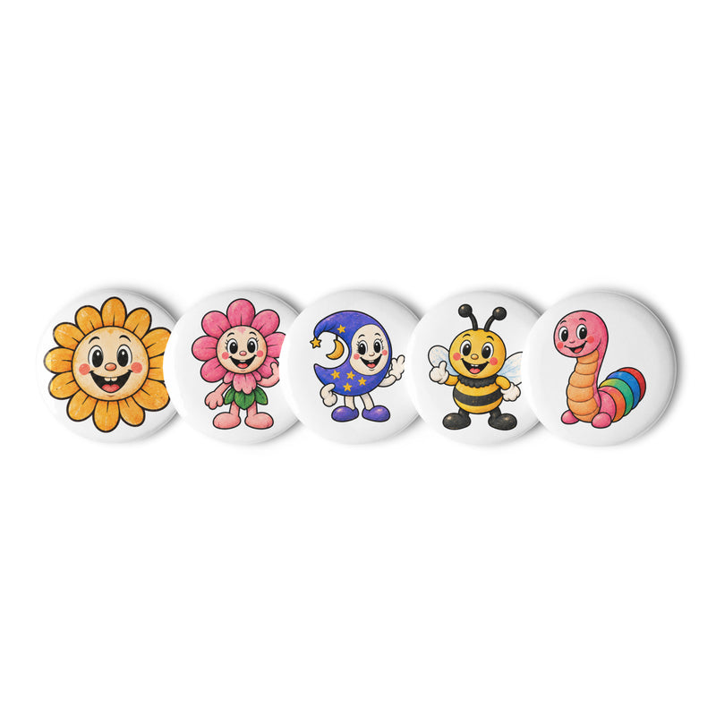 Daycare Friends Pin Button Set — 5 Pack